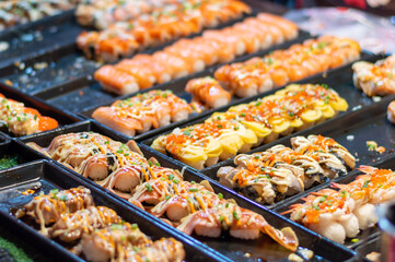 Sushi on sale in a market