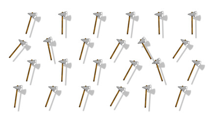 Seamless cartoon ax icon  illustration.