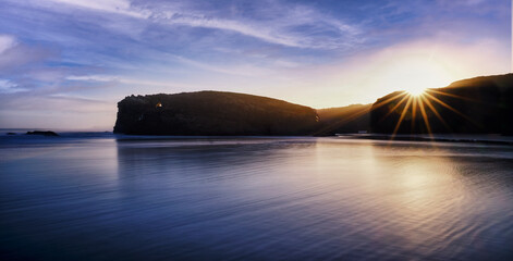 Amanecer en la costa de Lugo