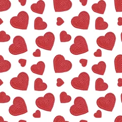 Foto auf Acrylglas Nahtloser Musterhintergrund der Herzen. Romantisches Hintergrunddesign für Feiern, Hochzeitseinladung, Muttertag und Valentinstag © Albert Ziganshin