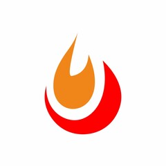 Fire, flame logo design template vector