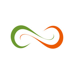 Infinity logo design template vector based