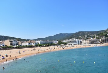 Beach in Tossa del Mar, Costa Brava, Catalonia, Spain