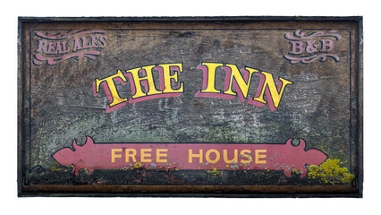 Rustic British Pub And Inn Sign