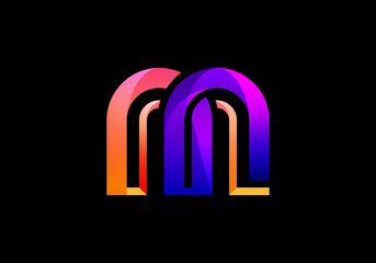 Initial modern letter M logo design template