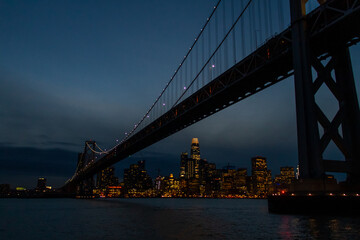 Fototapeta na wymiar San Francisco Bay Bridge at night