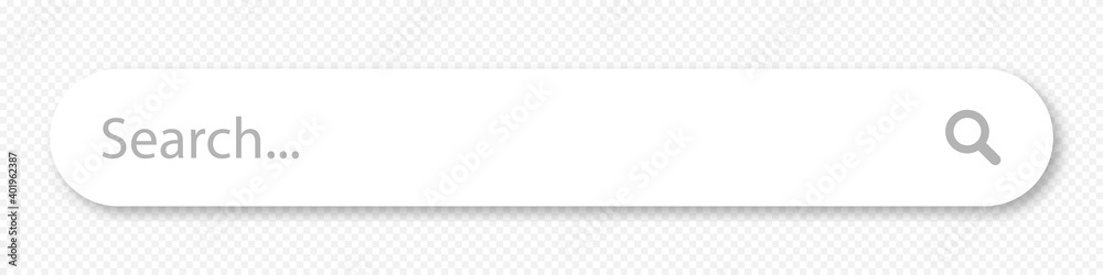 Aufkleber Bar boxes. Web UI elements for browsers with text field and search button. Vector set computer illustration searched. Stock vector EPS 10