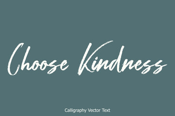 Choose Kindness Brush Typography Text Phrase on Grey Background