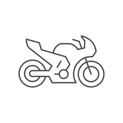 Sport motorcycle line outline icon