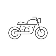 Cafe racer motorcycle line outline icon