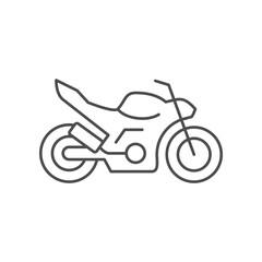 Naked motorcycle line outline icon
