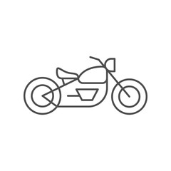 Fototapeta premium Bobber motorcycle line outline icon