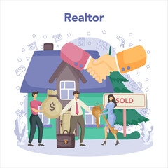 Qualified real estate agent or realtor concept. Realtor assistance