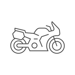 Fototapeta premium Sport touring motorcycle line outline icon