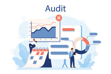 Audit concept. Business operation research and analysis.