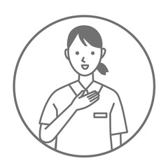 Illustration of nurse vector pose