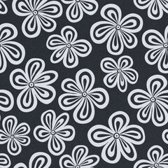 seamless floral pattern, Seamless structure black and white floral pattern, geometric designs for textile and wallpapers