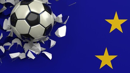 Soccer ball with Particles under Black Background. 3D sketch design and illustration. 3D high quality rendering.
