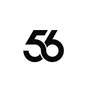 56 infinity Years Anniversary Celebration Vector Template Design Illustration