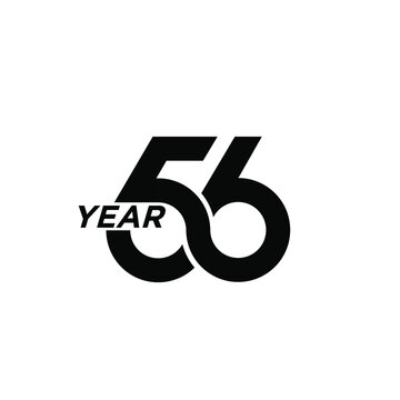 56 infinity Years Anniversary Celebration Vector Template Design Illustration