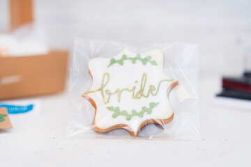 Cookies with heart shape for weddings or valentines day