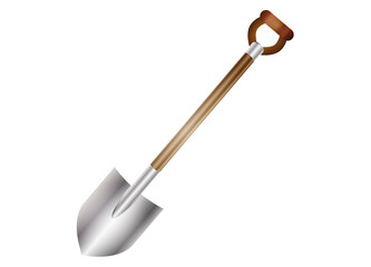 Spaten für den ersten Spatenstich auf Baustelle