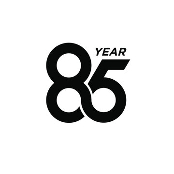 85 infinity Years Anniversary Celebration Vector Template Design Illustration