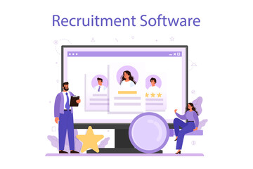 Recruitment online service or platform. Idea of employment