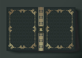 Luxury ornamental book cover design