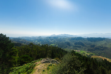 Fototapeta premium views of Sunset of national park peaks of europe