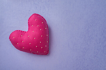 .Valentines day background with pink heart and space for text