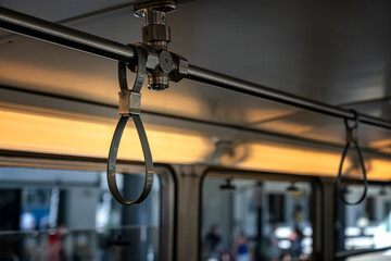 Holding loop in the compartment of a train