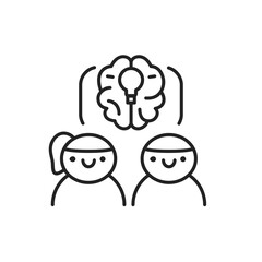 Children's creative studio color line icon. Pictogram for web page, mobile app, promo.