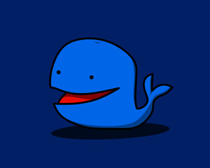 funny fish cartoon illustration