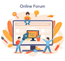 Graphic designer or digital illustrator online service or platform