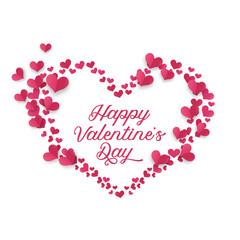 valentine's day greeting card with illustration of heart frame decoration