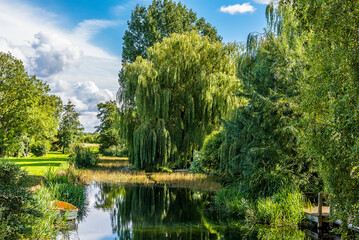 A peaceful and tranquil riverside scene near St Albans, UK in the summertime © Nicola