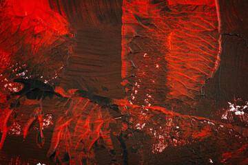 Black and red hand painted acrylic background