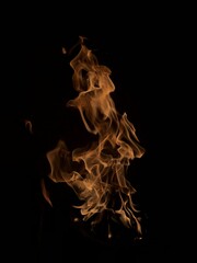 fire on black