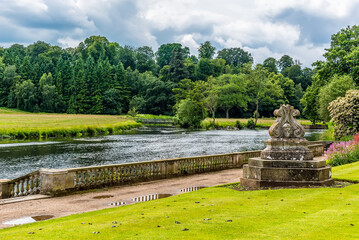 A view across the River Avon at Stoneleigh, UK in the summertime