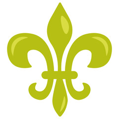 Obraz premium Heraldic lily; vector illustration for stickers, postcards, posters, banners.