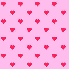 Fototapeta na wymiar This is a seamless pattern of hearts on a pink background. Wrapping paper.