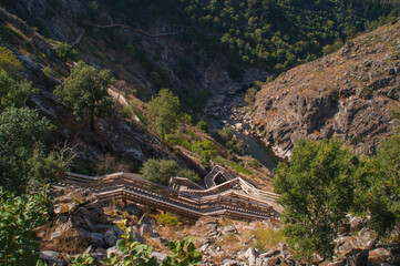 View on the river Paiva, Portugal.