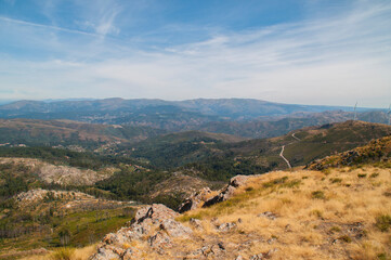 Fototapeta na wymiar The mountains near Arouca, Portugal.