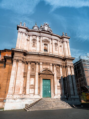 Obraz premium the facade of the cathedral of st mary country