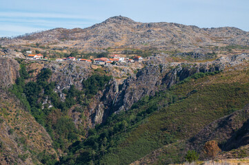 Fototapeta na wymiar The mountains near Arouca, Portugal.