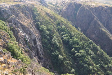 Water fall in the mountains near Arouca, Portugal.