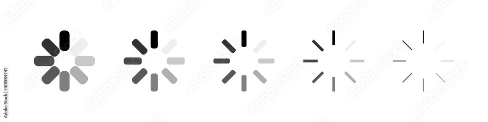 Wall mural loading. vector load icons, isolated. set of loading icons. vector illustration