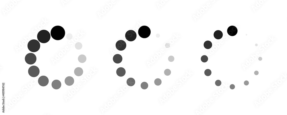 Poster loading. vector load icons, isolated. set of loading icons. vector illustration
