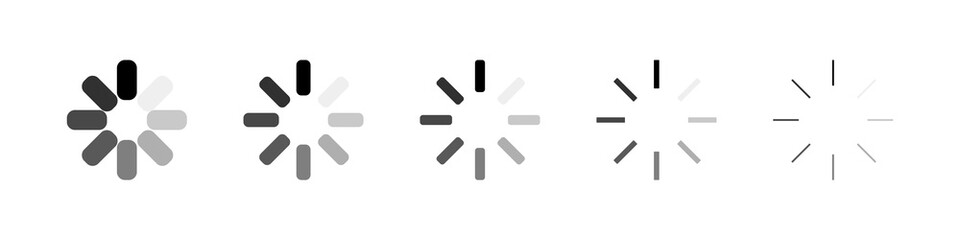 Loading. Vector Load icons, isolated. Set of Loading icons. Vector illustration